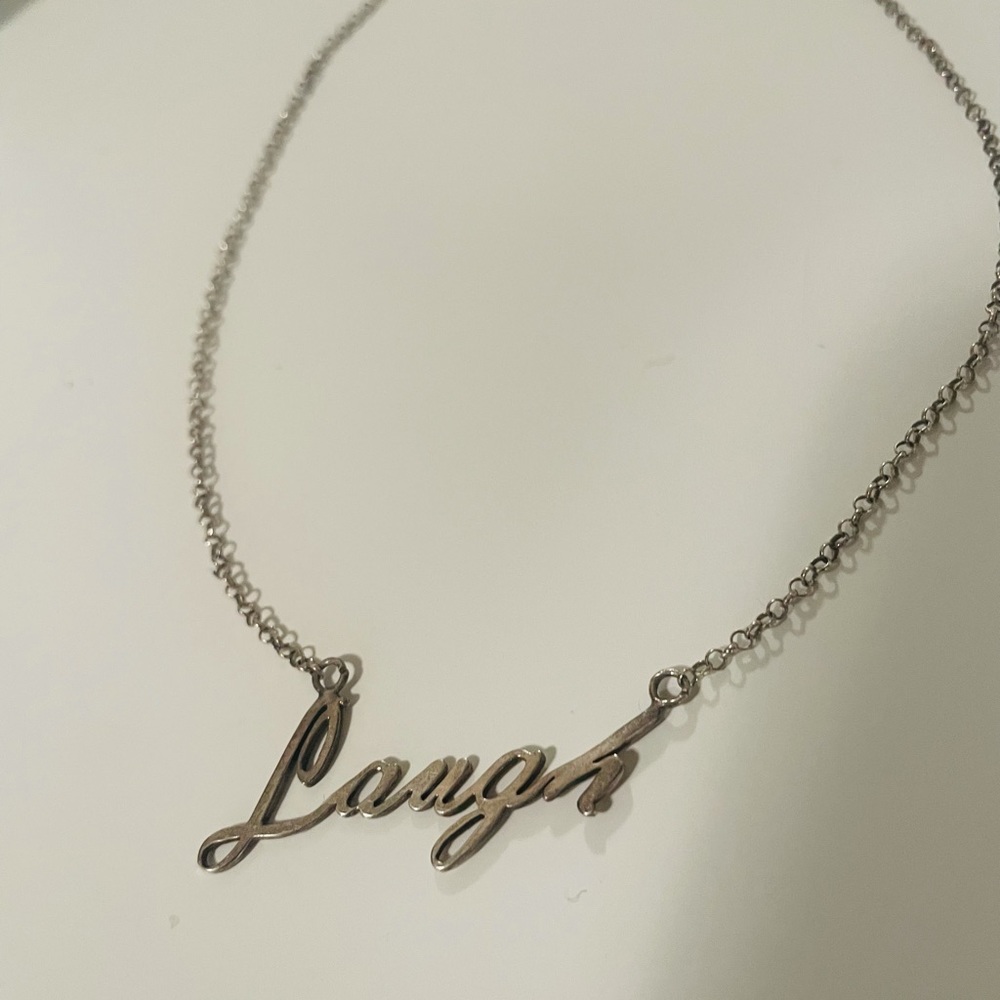Sterling silver necklace the power of words